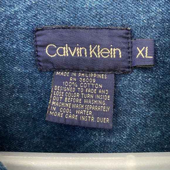 Men’s Calvin Klein Blue Denim Jacket - Picture 6 of 9